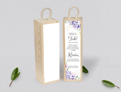 Prośba o Świadkowanie - SNW Akryl naturalna Flowers & Frame Motyw 1