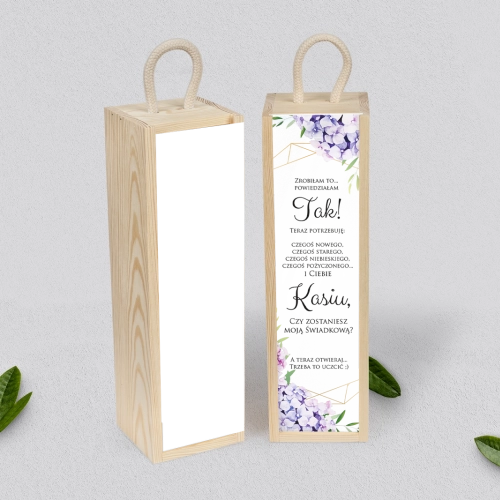 Prośba o Świadkowanie - SNW Akryl naturalna Flowers & Frame Motyw 1