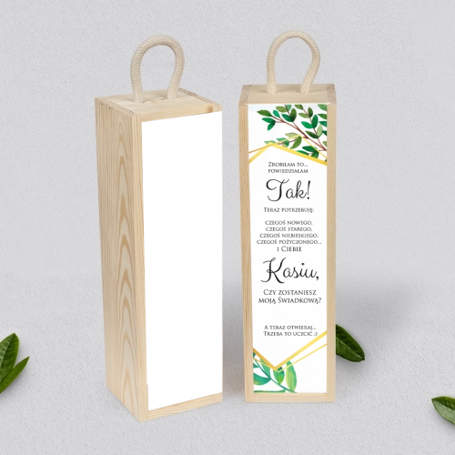 Prośba o Świadkowanie - SNW Akryl naturalna Flowers & Frame Motyw 2