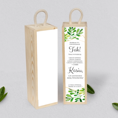 Prośba o Świadkowanie - SNW Akryl naturalna Flowers & Frame Motyw 3