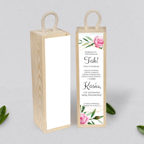 Prośba o Świadkowanie - SNW Akryl naturalna Flowers & Frame Motyw 4