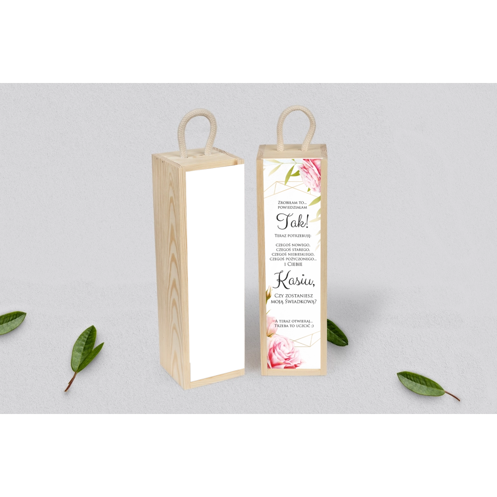 Prośba o&nbsp;Świadkowanie - SNW Akryl naturalna Flowers & Frame Motyw 5