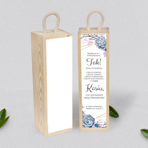 Prośba o Świadkowanie - SNW Akryl naturalna Flowers & Frame Motyw 6