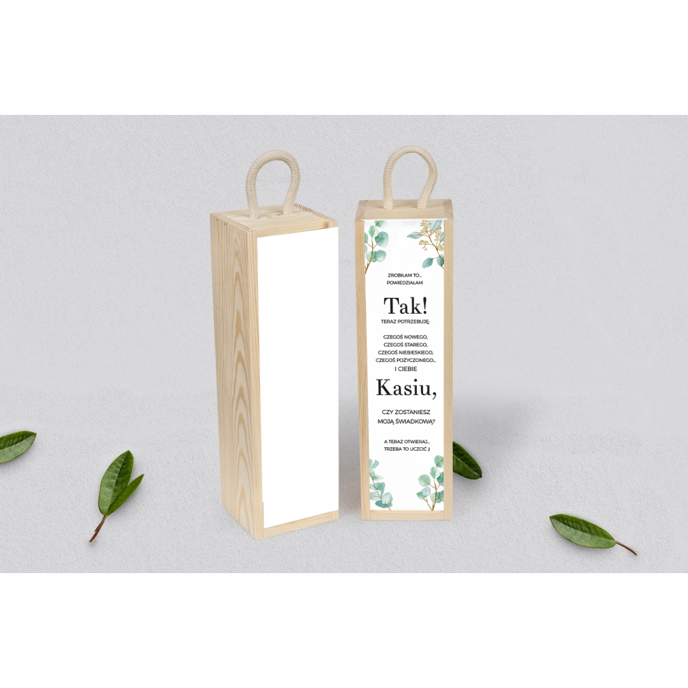 Prośba o&nbsp;Świadkowanie - SNW Akryl naturalna Eukaliptus Motyw 1