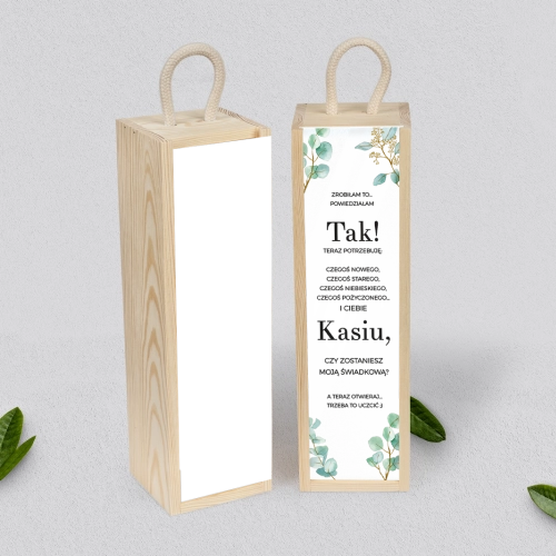 Prośba o Świadkowanie - SNW Akryl naturalna Eukaliptus Motyw 1