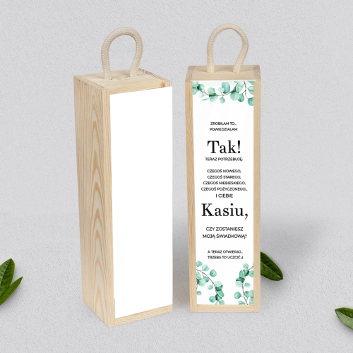 Prośba o Świadkowanie - SNW Akryl naturalna Eukaliptus Motyw 2