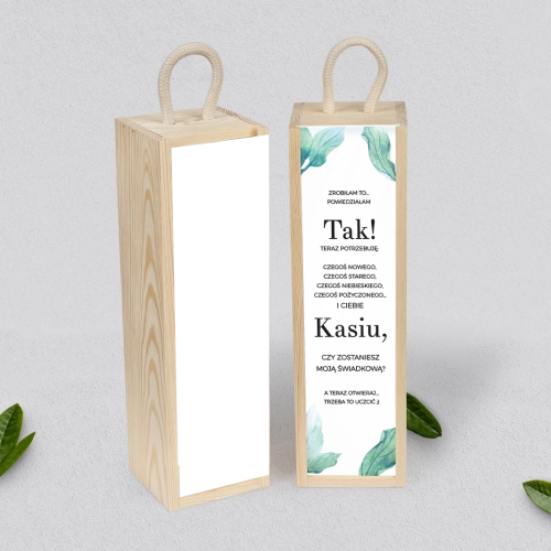 Prośba o Świadkowanie - SNW Akryl naturalna Eukaliptus Motyw 3