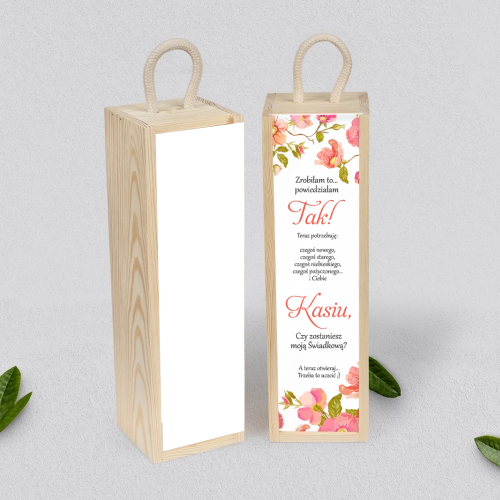 Prośba o Świadkowanie - SNW Akryl naturalna Serca Kwiat Motyw 5