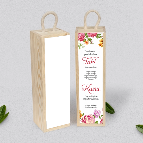 Prośba o Świadkowanie - SNW Akryl naturalna Serca Kwiat Motyw 6