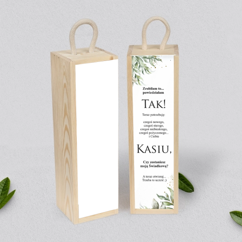 Prośba o Świadkowanie - SNW Akryl naturalna Leaves Motyw 1