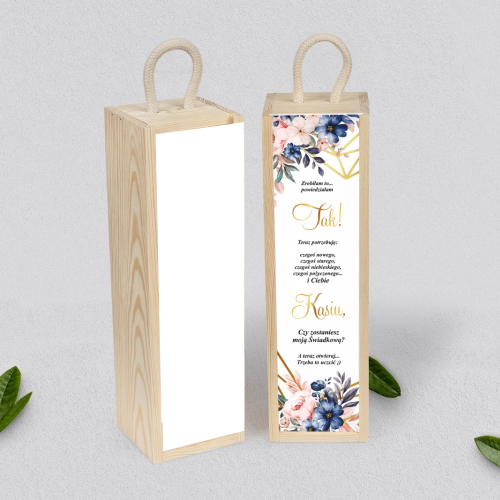 Prośba o Świadkowanie - SNW Akryl naturalna Geom. Serce Motyw 2