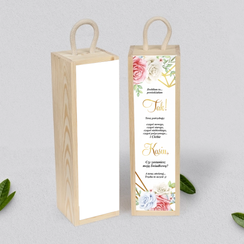 Prośba o Świadkowanie - SNW Akryl naturalna Geom. Serce Motyw 3