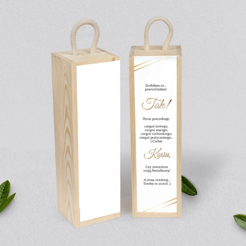 Prośba o Świadkowanie - SNW Akryl naturalna Marmur & Złoto Motyw 1