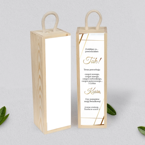 Prośba o Świadkowanie - SNW Akryl naturalna Marmur & Złoto Motyw 2