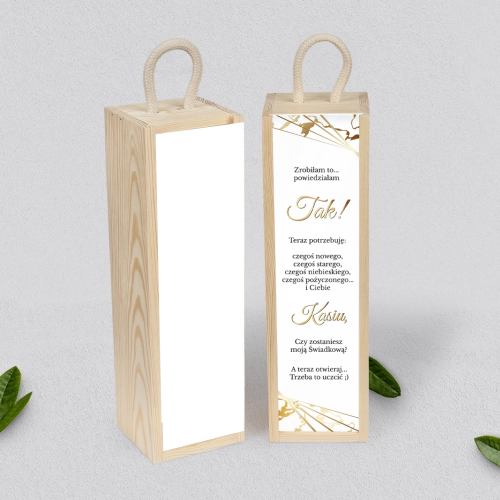 Prośba o Świadkowanie - SNW Akryl naturalna Marmur & Złoto Motyw 4