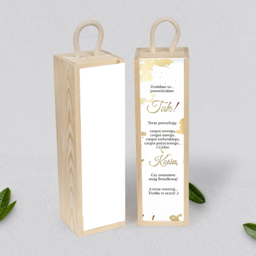 Prośba o Świadkowanie - SNW Akryl naturalna Marmur & Złoto Motyw 5