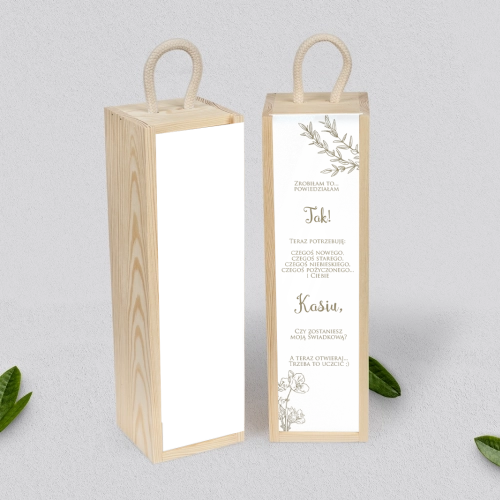 Prośba o Świadkowanie - SNW Akryl naturalna Fiori Motyw 3