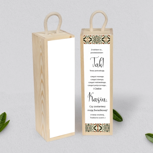 Prośba o Świadkowanie - SNW Akryl naturalna Vintage Motyw 3