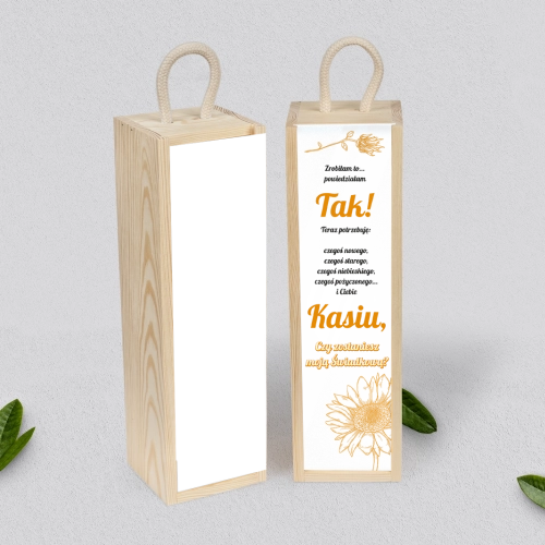 Prośba o Świadkowanie - SNW Akryl naturalna Sunflowers Motyw 1