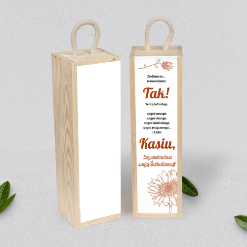 Prośba o Świadkowanie - SNW Akryl naturalna Sunflowers Motyw 2