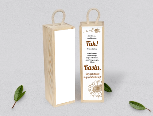Prośba o Świadkowanie - SNW Akryl naturalna Sunflowers Motyw 3