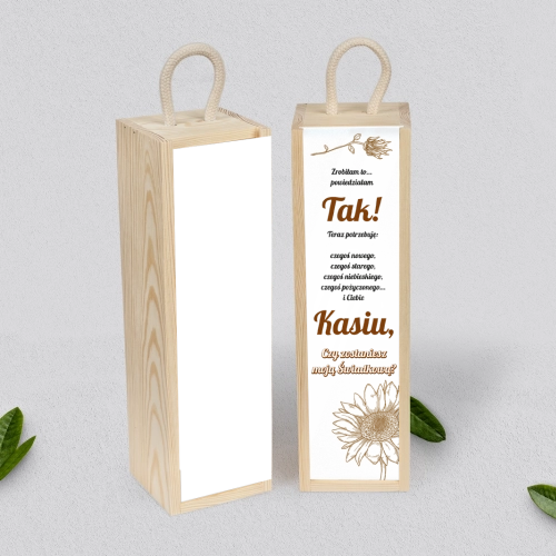 Prośba o Świadkowanie - SNW Akryl naturalna Sunflowers Motyw 3