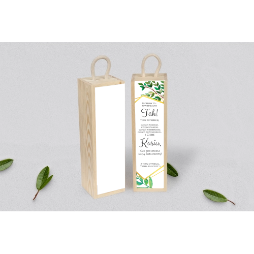 Prośba o&nbsp;Świadkowanie - SNW Akryl naturalna Flowers & Frame Motyw 2