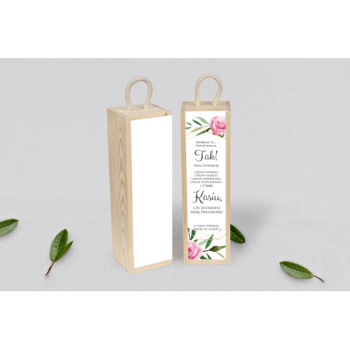 Prośba o&nbsp;Świadkowanie - SNW Akryl naturalna Flowers & Frame Motyw 4