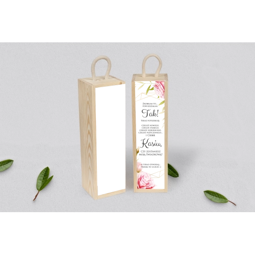 Prośba o&nbsp;Świadkowanie - SNW Akryl naturalna Flowers & Frame Motyw 5