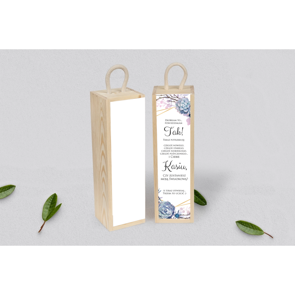 Prośba o&nbsp;Świadkowanie - SNW Akryl naturalna Flowers & Frame Motyw 6