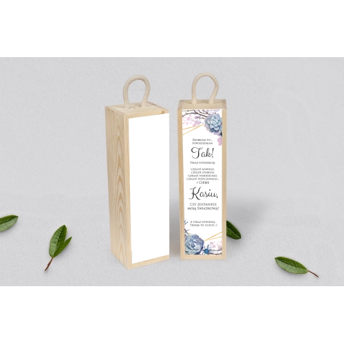 Prośba o&nbsp;Świadkowanie - SNW Akryl naturalna Flowers & Frame Motyw 6