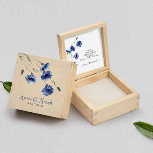 Pudełko na obrączki naturalne - Sweet Love Motyw 1