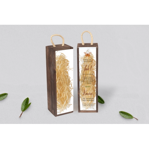 Prośba o&nbsp;Świadkowanie - SNW Akryl brązowa Butterflies - Motyw 1