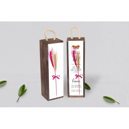 Prośba o&nbsp;Świadkowanie - SNW Akryl brązowa Butterflies - Motyw 2