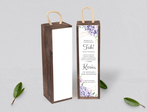 Prośba o Świadkowanie - SNW Akryl brązowa Flowers & Frame Motyw 1