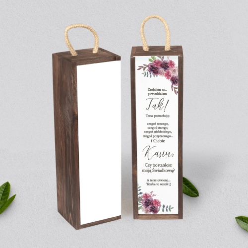 Prośba o Świadkowanie - SNW Akryl brązowa PasteLove Motyw 1