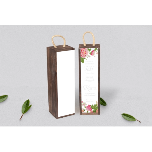 Prośba o Świadkowanie - SNW Akryl brązowa Serca Kwiat Motyw 1