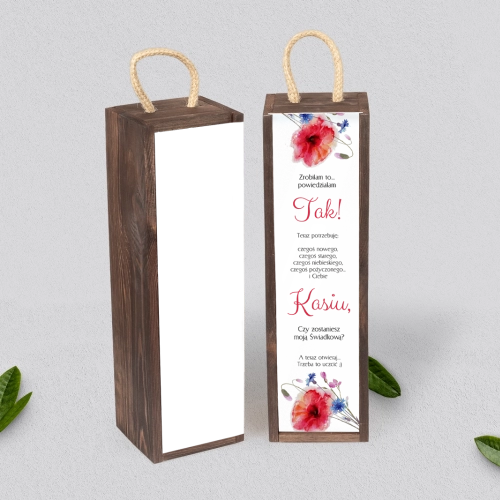 Prośba o Świadkowanie - SNW Akryl brązowa Sweet Love Motyw 2