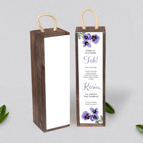 Prośba o Świadkowanie - SNW Akryl brązowa Sweet Love Motyw 3