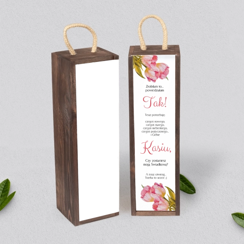 Prośba o Świadkowanie - SNW Akryl brązowa Sweet Love Motyw 4