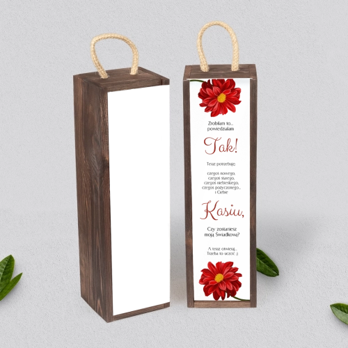 Prośba o Świadkowanie - SNW Akryl brązowa Sweet Love Motyw 5