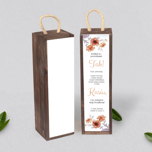 Prośba o Świadkowanie - SNW Akryl brązowa Sweet Love Motyw 6