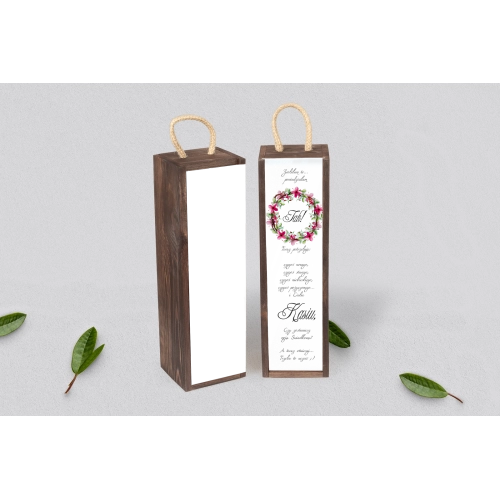 Prośba o&nbsp;Świadkowanie - SNW Akryl brązowa Akwarelowe Wianki Motyw 2