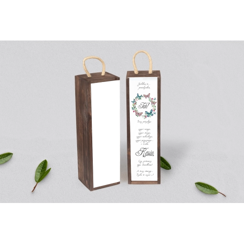 Prośba o&nbsp;Świadkowanie - SNW Akryl brązowa Akwarelowe Wianki Motyw 3