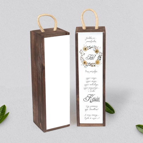 Prośba o Świadkowanie - SNW Akryl brązowa Akwarelowe Wianki Motyw 4