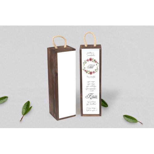 Prośba o&nbsp;Świadkowanie - SNW Akryl brązowa Akwarelowe Wianki Motyw 6