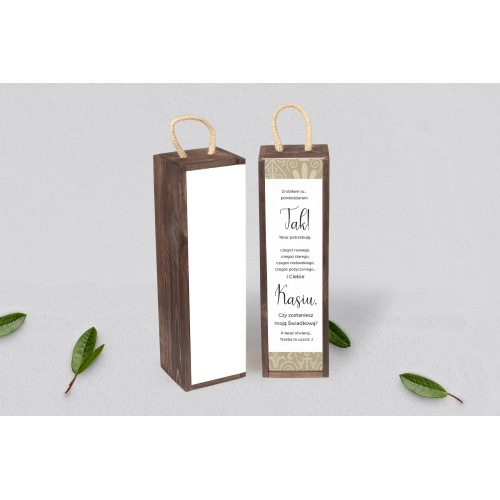 Prośba o&nbsp;Świadkowanie - SNW Akryl brązowa Vintage Motyw 1