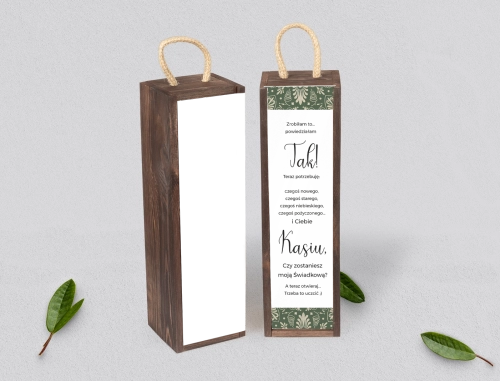 Prośba o Świadkowanie - SNW Akryl brązowa Vintage Motyw 2