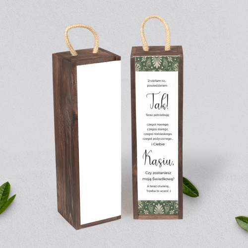 Prośba o Świadkowanie - SNW Akryl brązowa Vintage Motyw 2