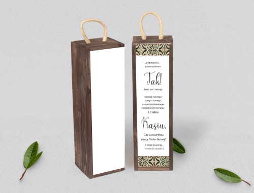 Prośba o Świadkowanie - SNW Akryl brązowa Vintage Motyw 3